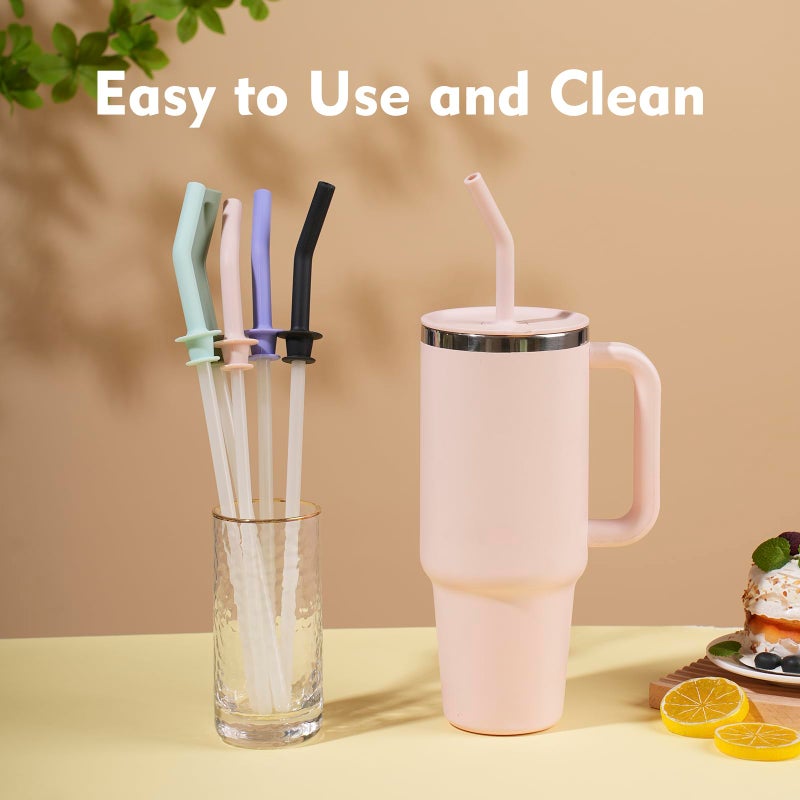 Greant 4 PCS Closeable Press-in Straw for Hydroflask All Around Travel Tumbler 40 oz, Straw for Hydro Flask Travel Tumbler with Handle 32 oz, Black - Image 4